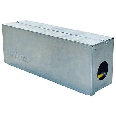 Tunnelbox Ryom für Mäuse, Modell 2 - Mit 2 Schlagfallen