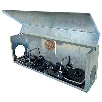 Tunnelbox Ryom für Ratten, Modell 2 - Mit 2 Schlagfallen