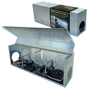 Tunnelbox Ryom für Ratten, Modell 2 - Mit 2 Schlagfallen