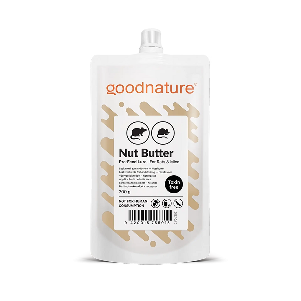 Köder GoodNature "Erdnussbutter" - Für Ratten- und Mausefallen - 200 g